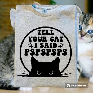 Cat mom shirt cute tell your cat pspsps popular retro